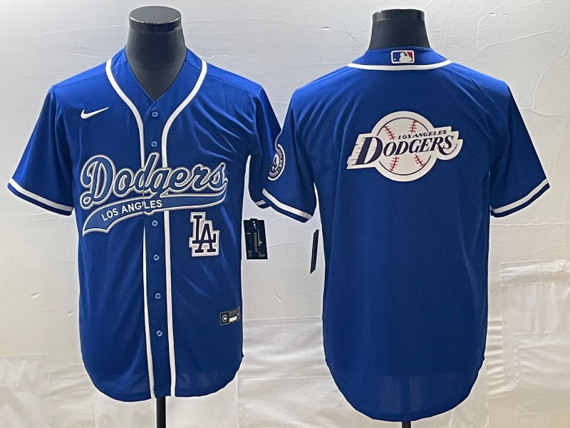Men's Los Angeles Dodgers Blue Team Big Logo With Patch Cool Base Stitched Baseball Jersey Men's Los Angeles Dodgers Blue Team Big Logo With Patch Cool Base Stitched Baseball Jersey